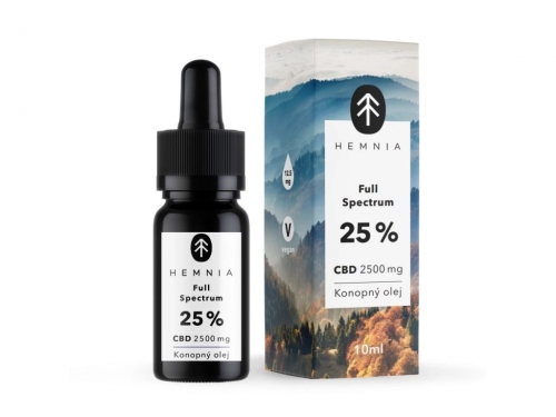 Olio di canapa CBD a spettro completo 25%, 2500 mg, 10 ml