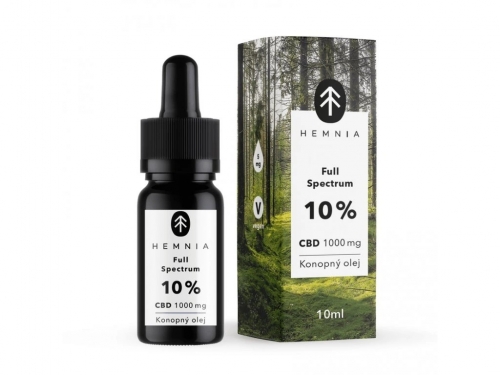 Olio di canapa CBD a spettro completo Hemnia 10%, 1000 mg, 10 ml