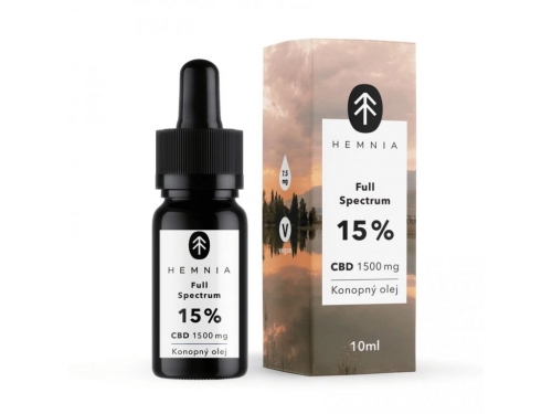 Olio di canapa CBD a spettro completo Hemnia 15%, 1500 mg, 10 ml