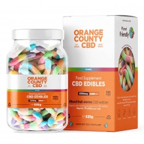 Caramelle gommose Orange County CBD Worms, 70 pezzi, 3200 mg CBD, 535 g